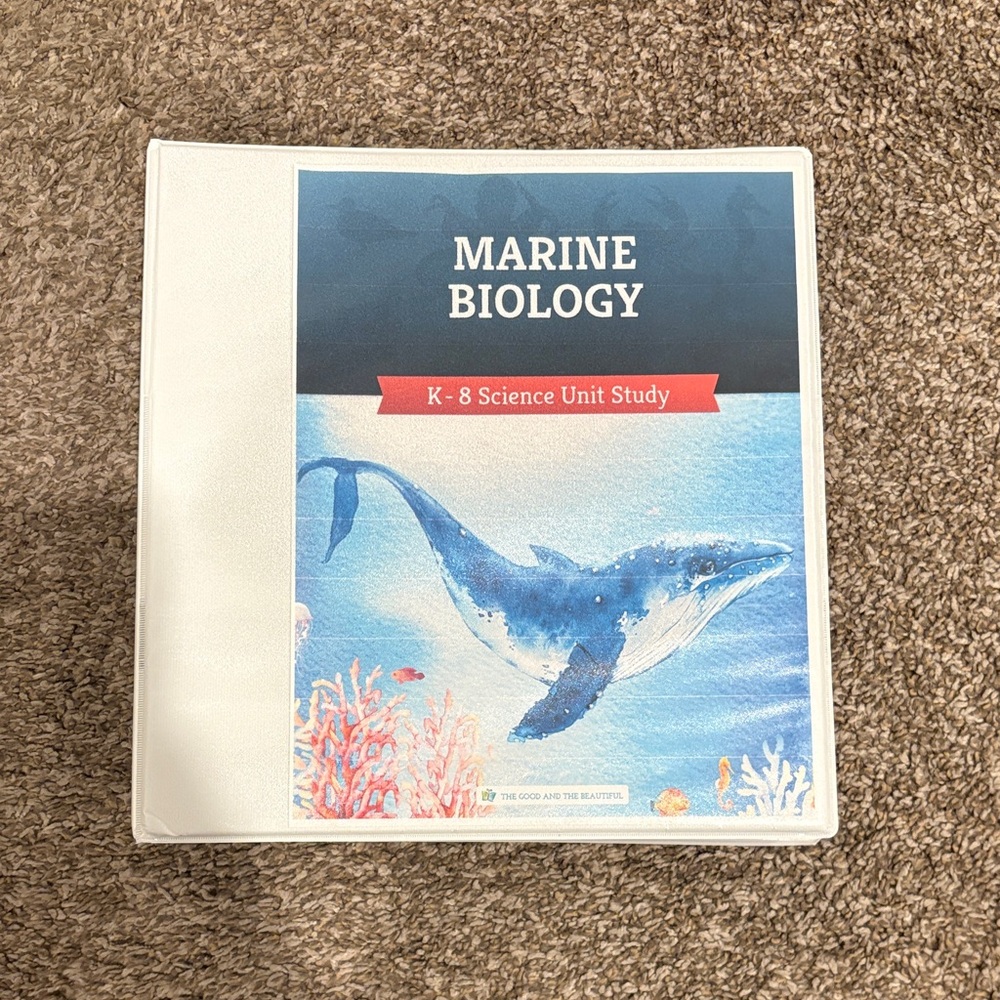 Marine Biology K-8 Science Unit Study Binder